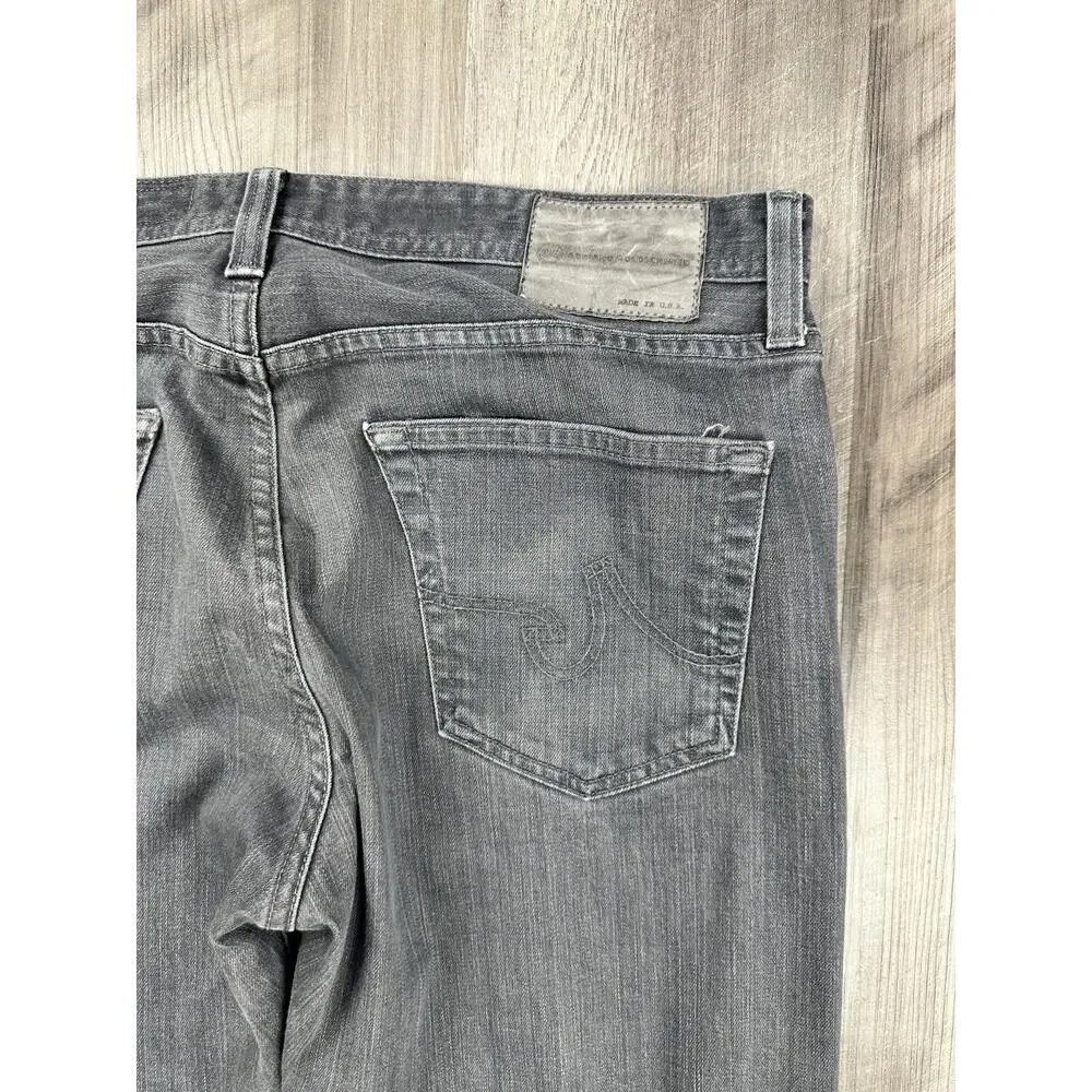 AG Adriano Goldschmied Graduate Tailored Leg Jeans Gray — Size 34